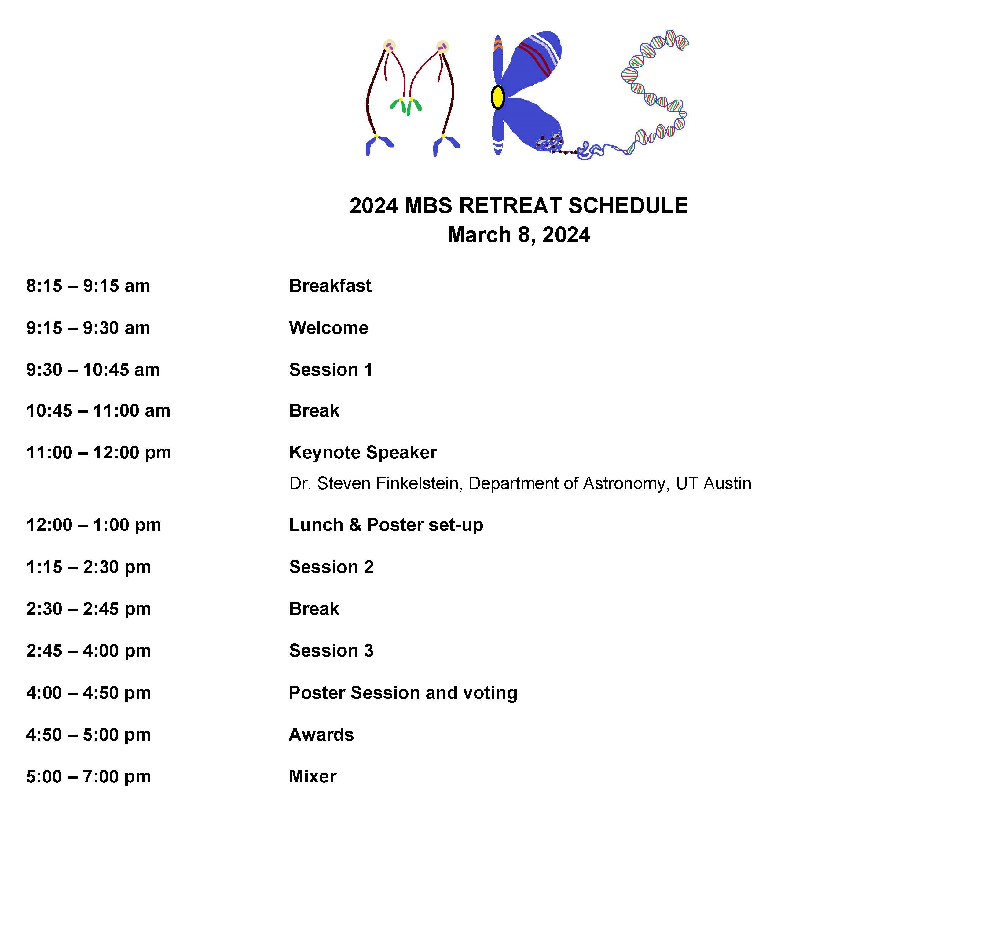 2024 MBS Retreat schedule
