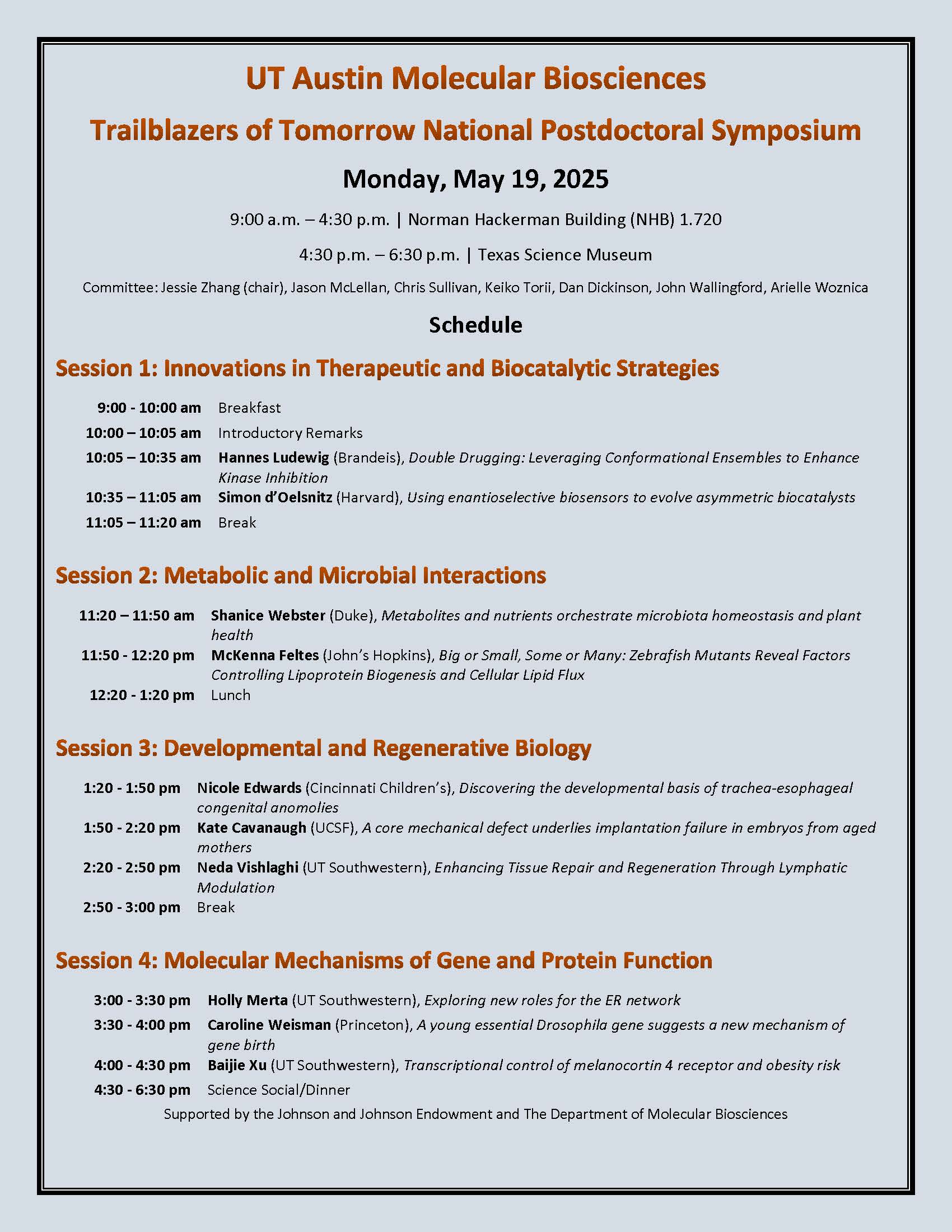 MBS Symposium Schedule