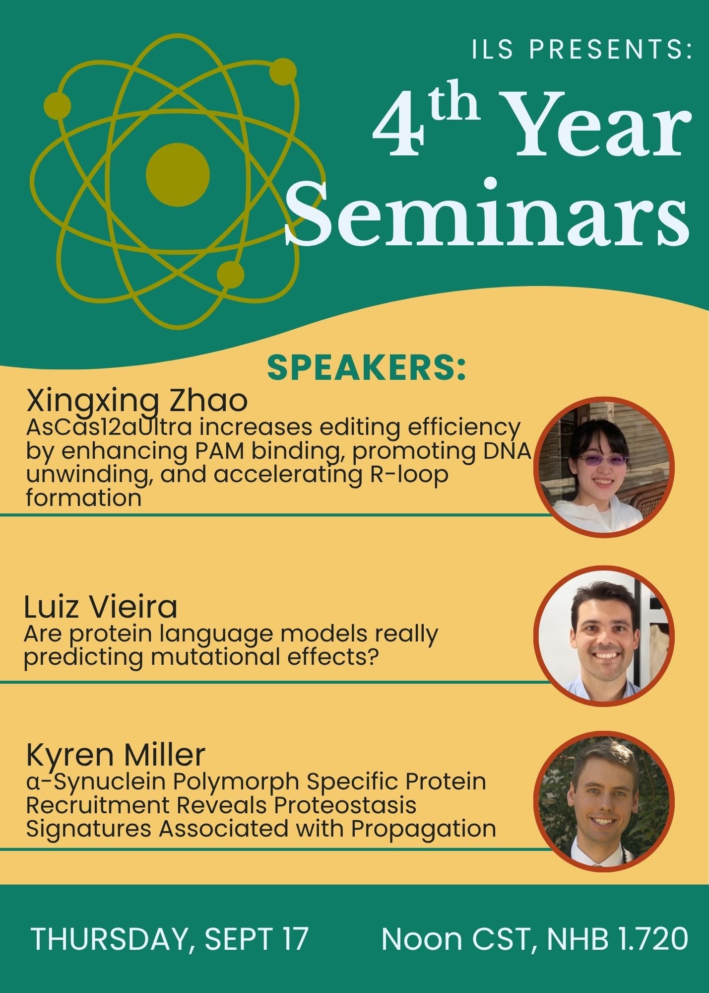 4th year presenters